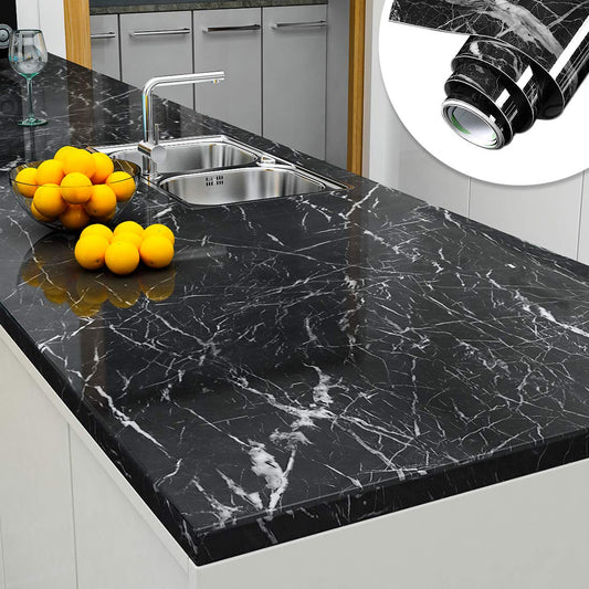 Black marble wallpaper