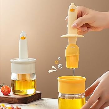 OIL DISPENSER WITH DUCK SILICON BRUSH