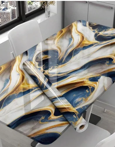 BLUE GOLDEN  MARBLE