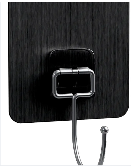 7*7 Black Large Hooke Sticker 2pcs