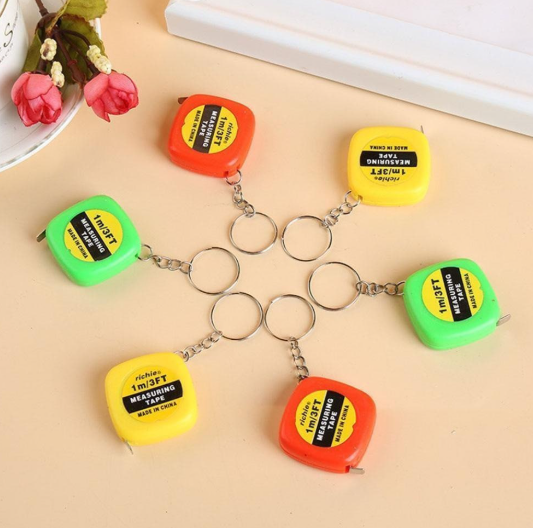 1 meter 3 Feet Key Ring Measure Tape