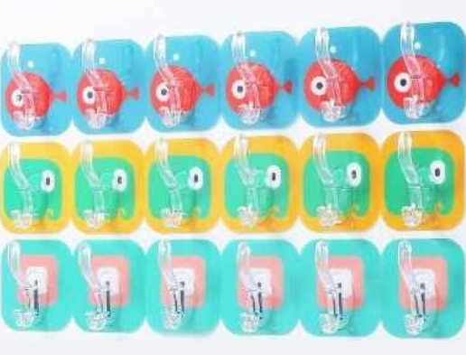 6 Pcs Cute Pattern Hook